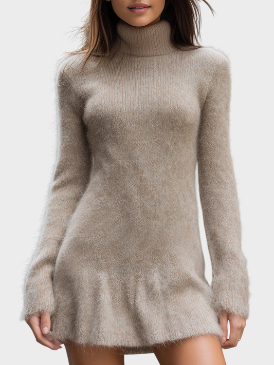 Adeline | Fantastic Knitted Mini Dress with Flip Flops