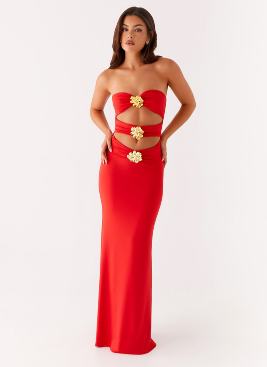 Zoe™ | Scarlet Bloom Dress