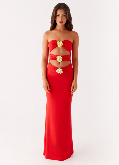 Zoe™ | Scarlet Bloom Dress