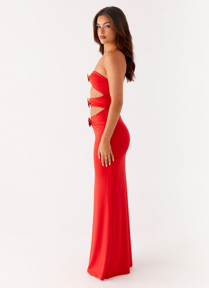 Zoe™ | Scarlet Bloom Dress