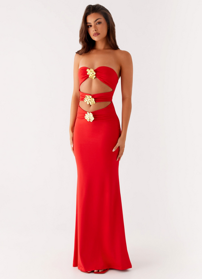 Zoe™ | Scarlet Bloom Dress