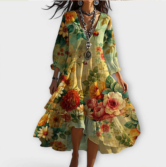 Michelle | Playful V-Neck Dress