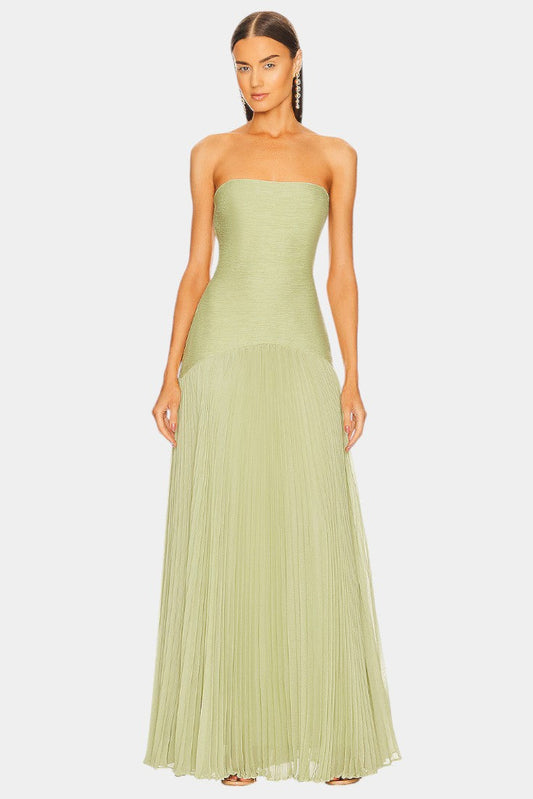 Deia Mesh Maxi Dress with Bell Sleeves