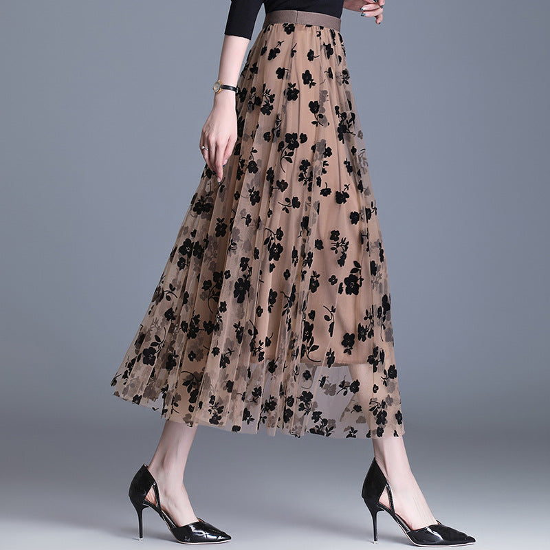 ADELINE™ – Chic Floral Midi Skirt