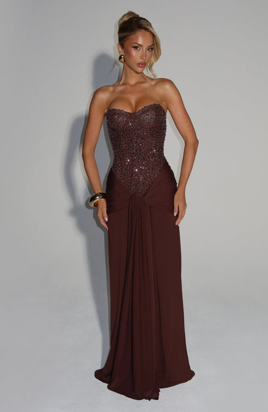Abigail™ | Off Shoulder Draped Maxi Dress
