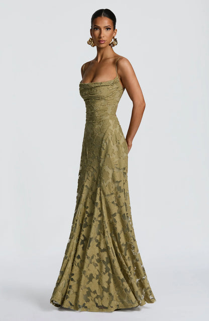 Aveline™ | Elegant Lace Corset Maxi Dress