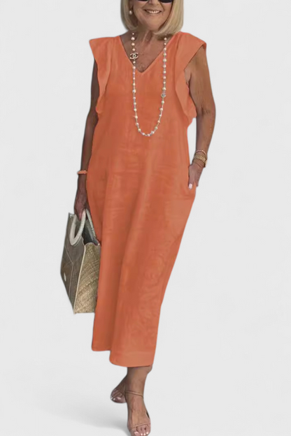 Yurena Sleeveless Linen Dress